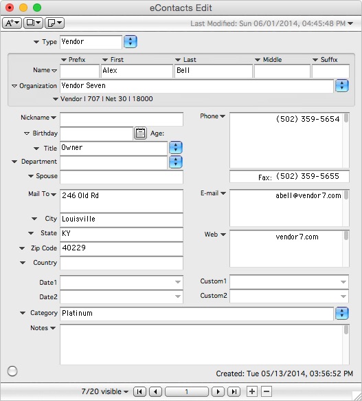 eContacts Edit